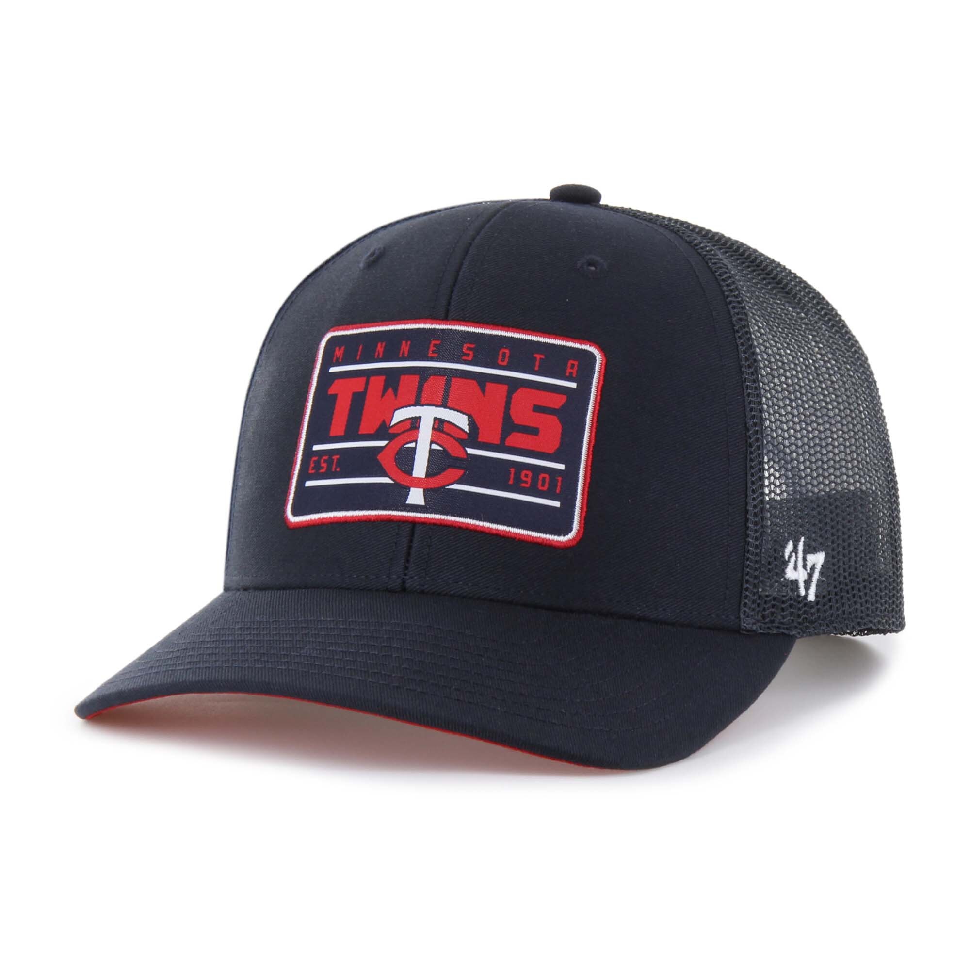 Minnesota Twins Jerseys Shop - mens minnesota twins 47 navy hardline trucker adjustable hat Collection | Twins Fan Essentials