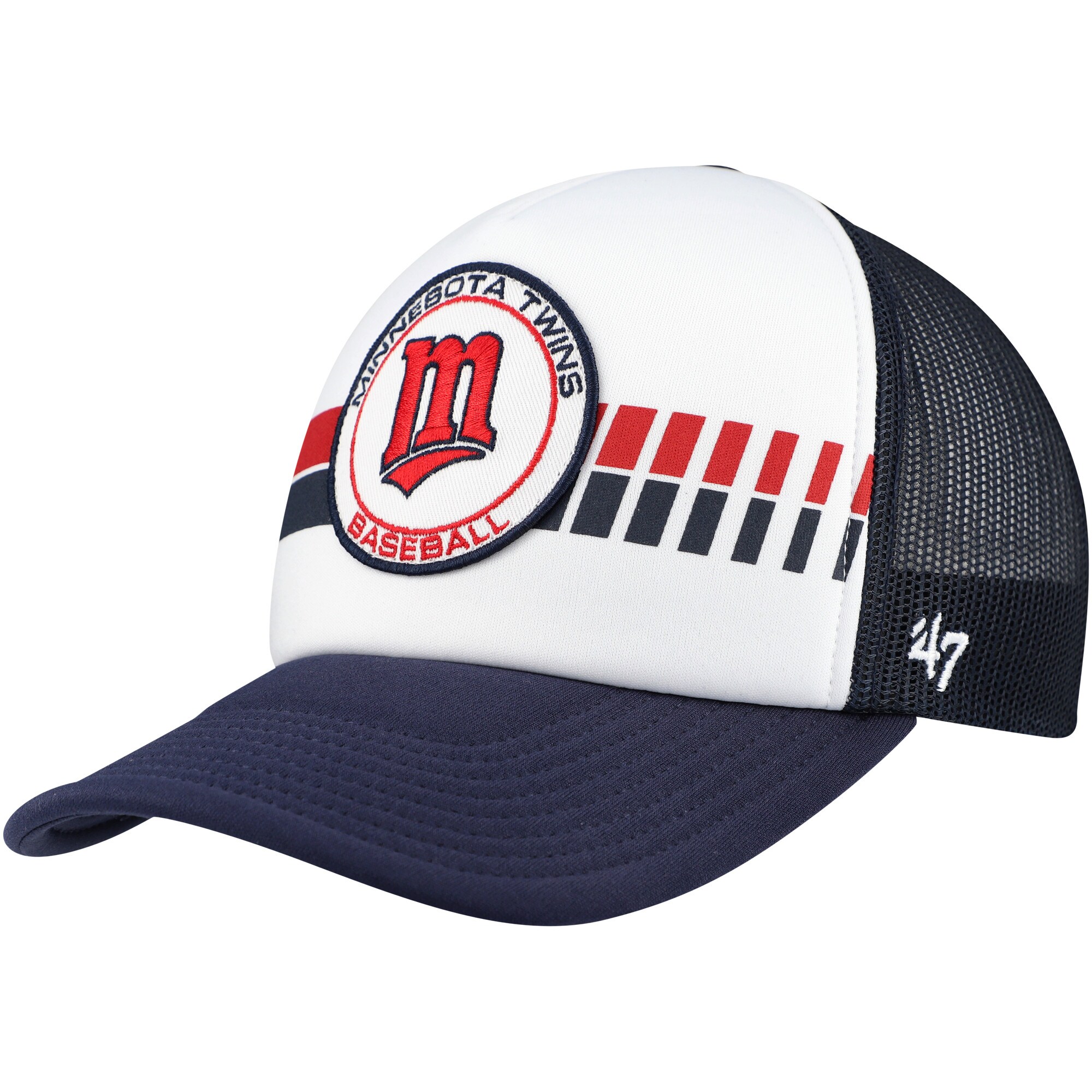 Minnesota Twins Jerseys Shop - mens minnesota twins 47 whitenavy cooperstown collection wax pack express trucker adjustable hat Collection | Twins Fan Essentials