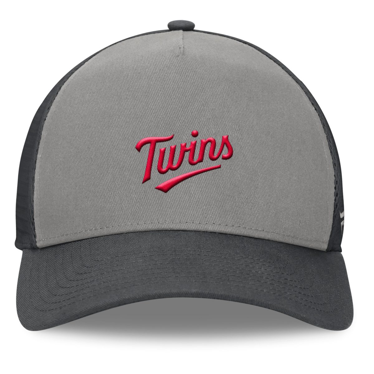 Minnesota Twins Jerseys Shop - mens minnesota twins fanatics graygraphite a-frame trucker adjustable hat Collection | Twins Fan Essentials
