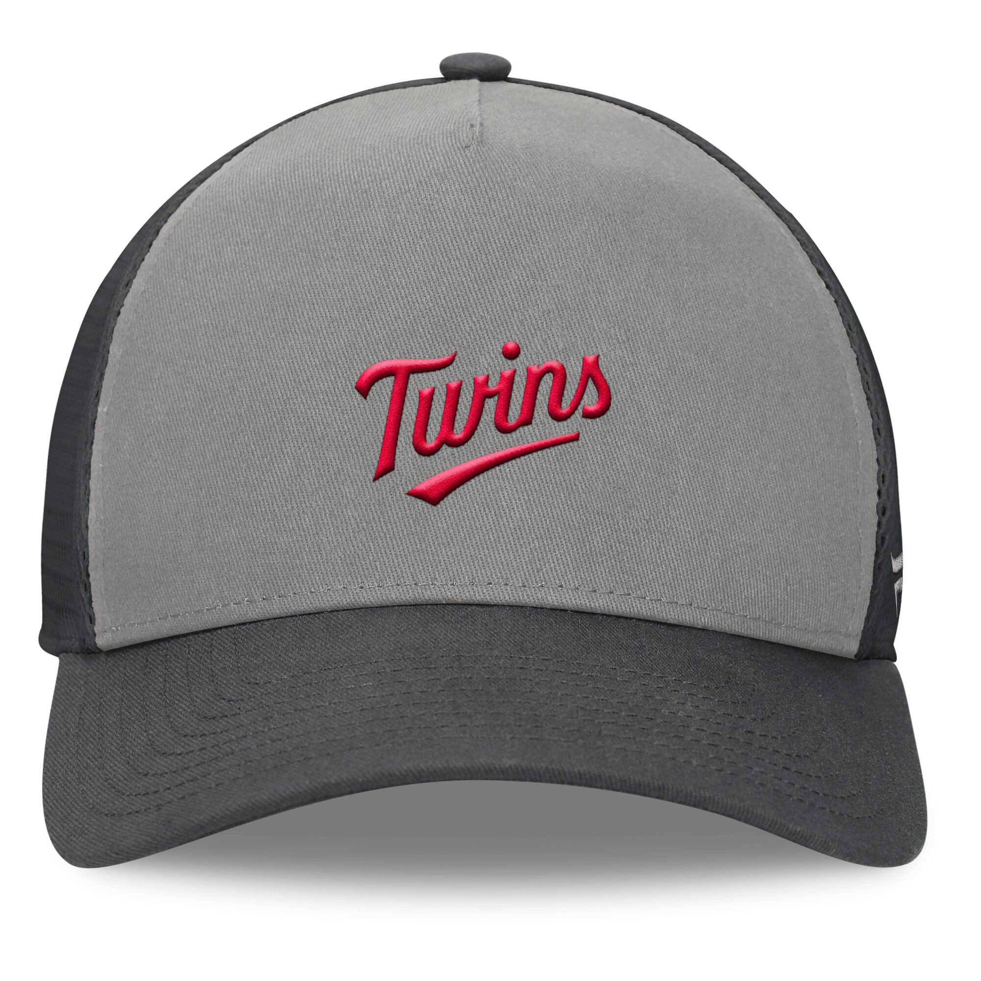 Minnesota Twins Jerseys Shop - mens minnesota twins fanatics graygraphite a-frame trucker adjustable hat Collection | Twins Fan Essentials
