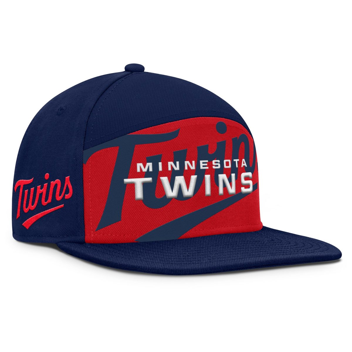 Minnesota Twins Jerseys Shop - mens minnesota twins fanatics navyred clubhouse splitter snapback hat Collection | Twins Fan Essentials