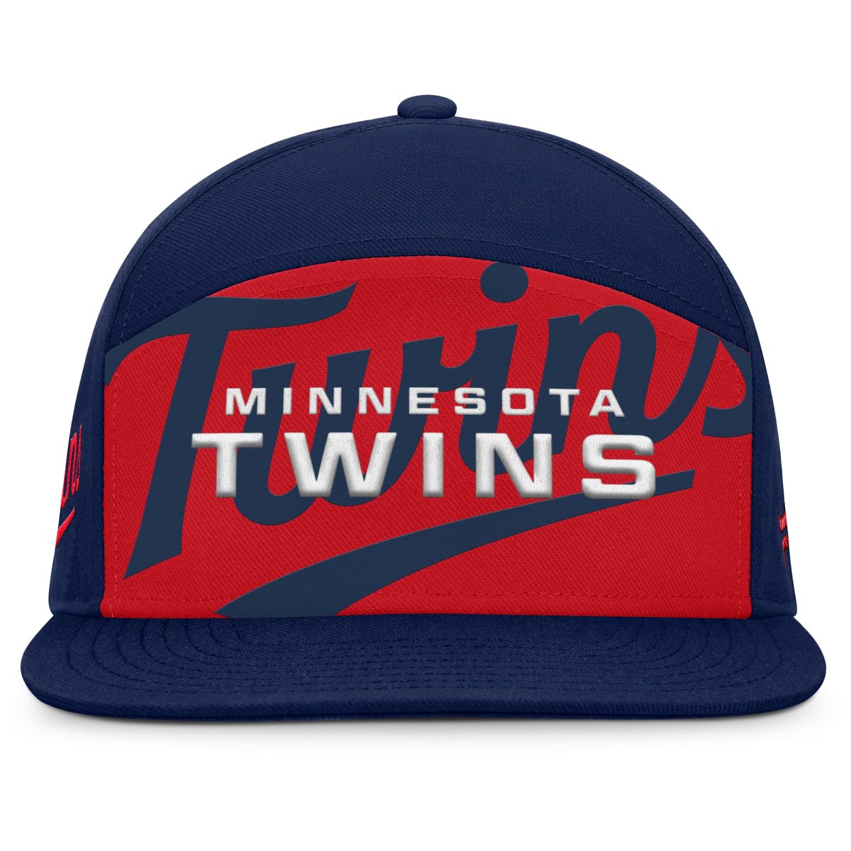 Minnesota Twins Jerseys Shop - mens minnesota twins fanatics navyred clubhouse splitter snapback hat Collection | Twins Fan Essentials