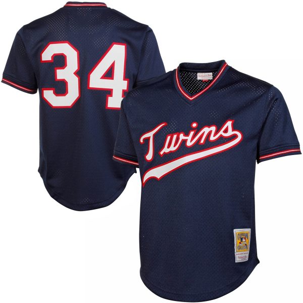 Minnesota Twins Jerseys Shop - mens minnesota twins kirby puckett mitchell  ness navy 1985 authentic cooperstown collection mesh batting practice jersey Collection | Twins Fan Essentials