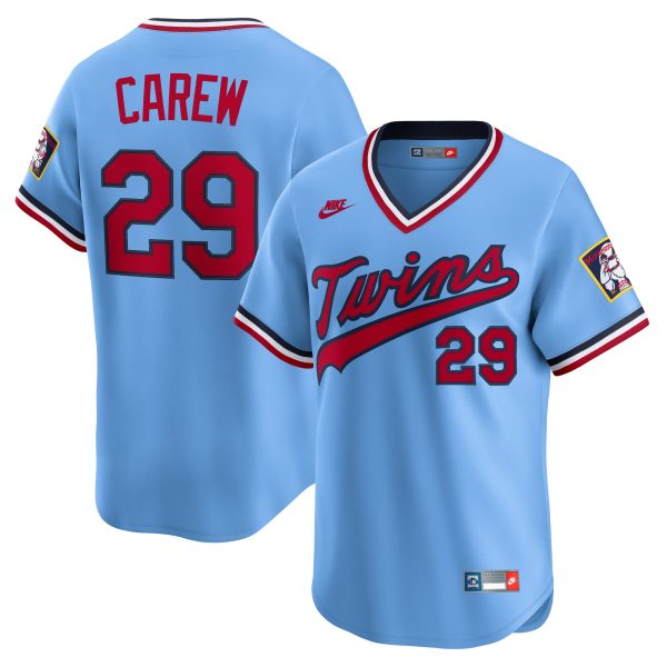 Minnesota Twins Jerseys Shop - mens minnesota twins rod carew nike light blue throwback cooperstown collection limited jersey Collection | Twins Fan Essentials
