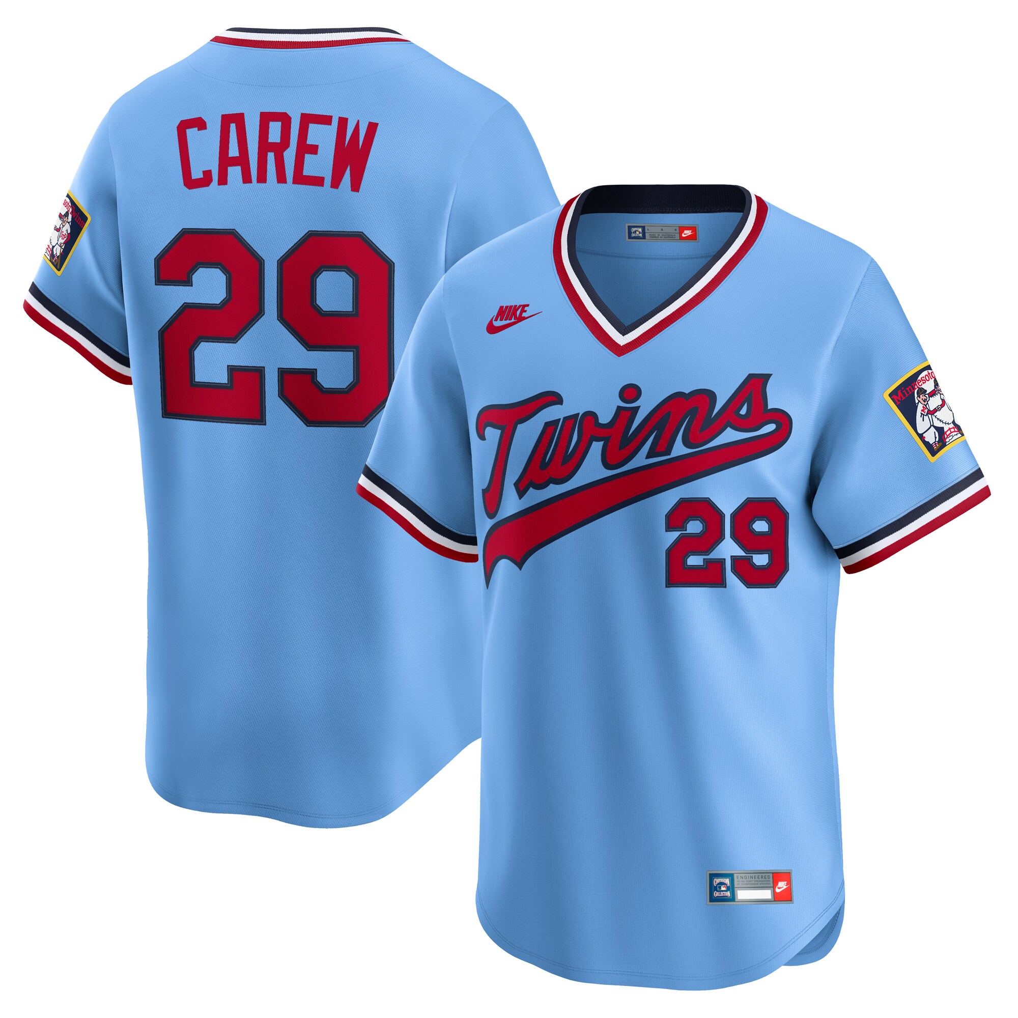 Minnesota Twins Jerseys Shop - mens minnesota twins rod carew nike light blue throwback cooperstown collection limited jersey Collection | Twins Fan Essentials