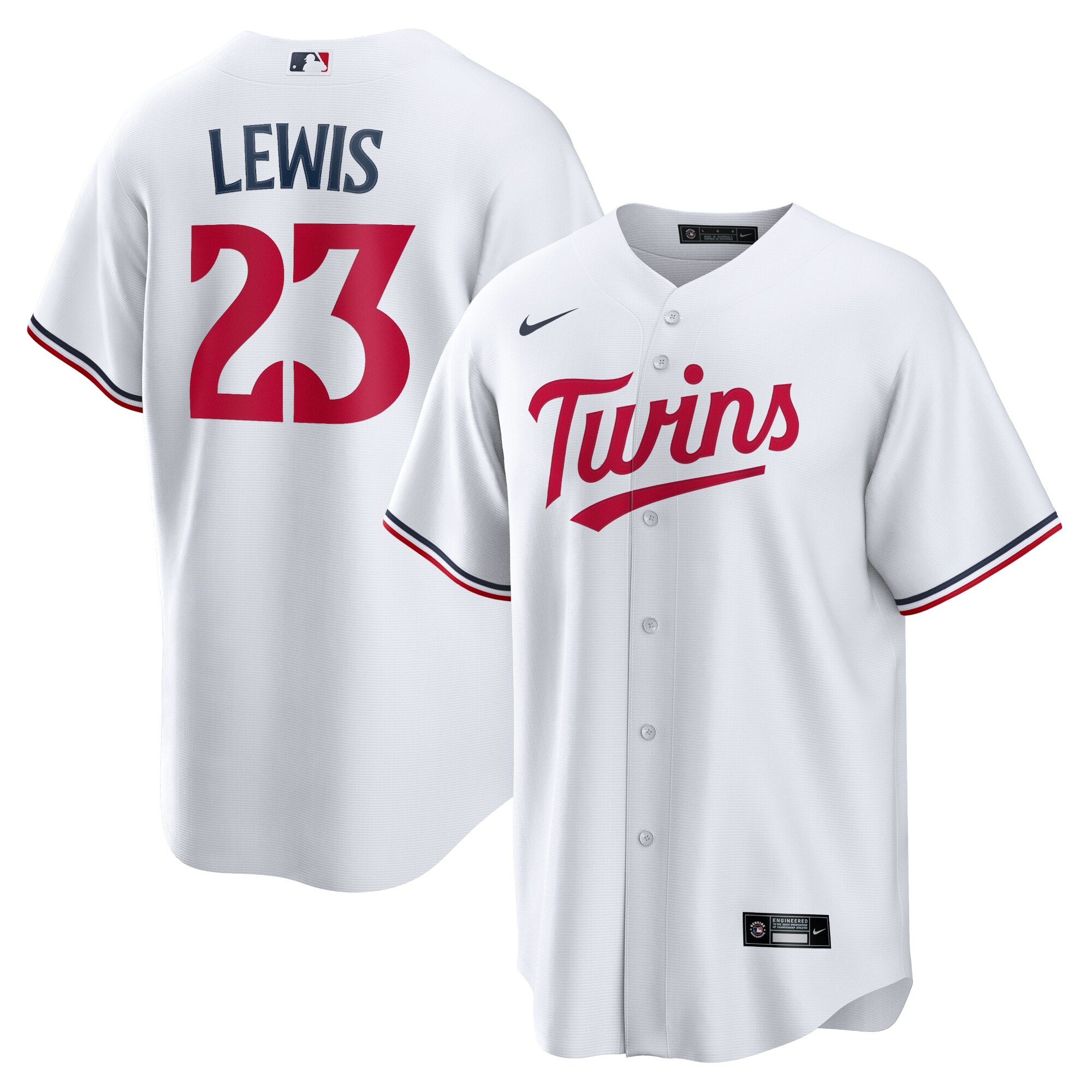 Minnesota Twins Jerseys Shop - mens minnesota twins royce lewis nike white replica player jersey Collection | Twins Fan Essentials