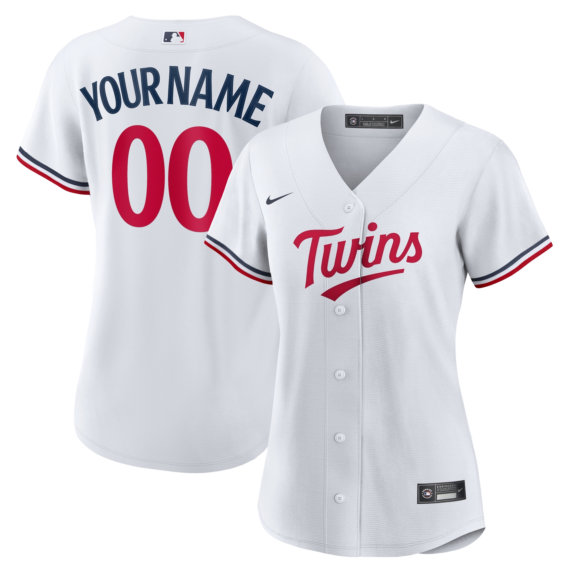 Minnesota Twins Jerseys Shop - womens minnesota twins nike white home replica custom jersey Collection | Twins Fan Essentials